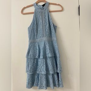 Pale blue lace dress